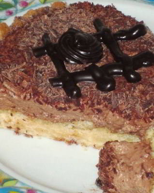 Кростата с шоколадным муссом