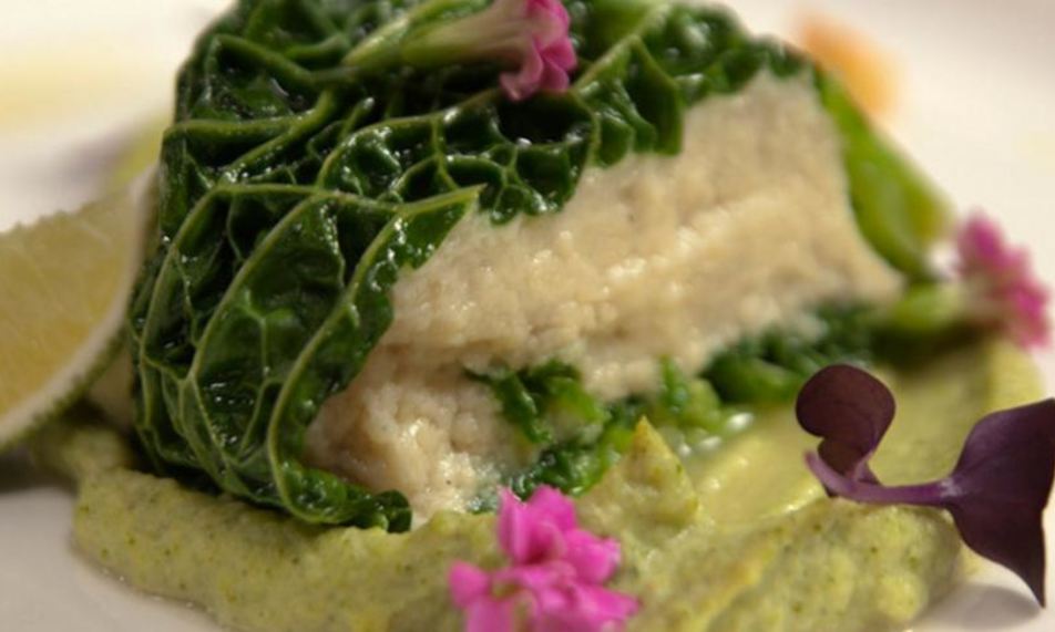 Рецепт мусса из белой рыбы на пюре из брокколи