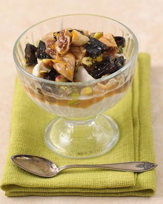 Мусс из каштанов с инжиром и фисташками