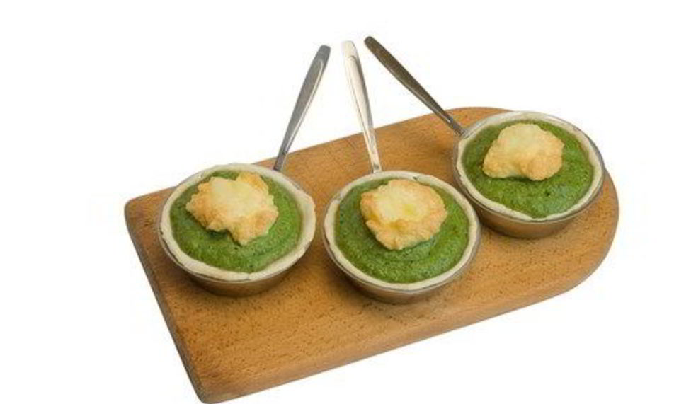 Рецепт мусса из шпината с кремом из пармезана