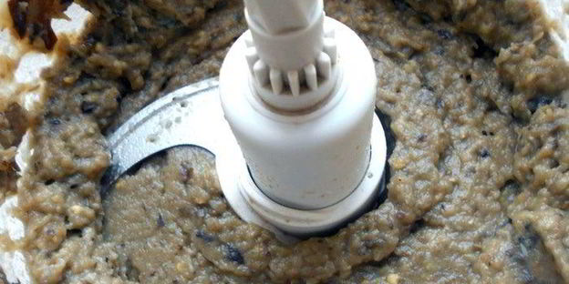 паста ракушки с творожно-баклажановым муссом