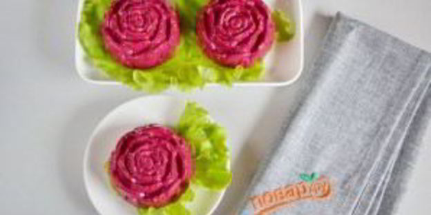 пикантный свекольный мусс с селедкой