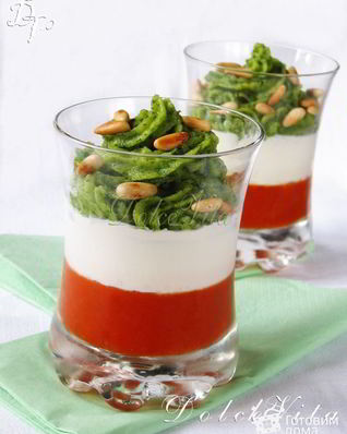 Праздничная закуска Капрезе-мусс