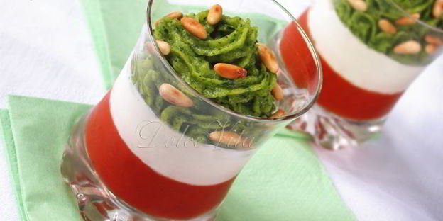 праздничная закуска капрезе-мусс