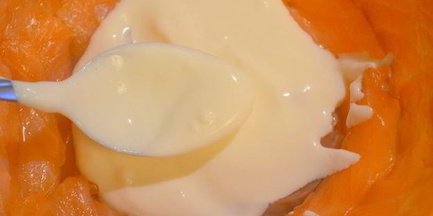 праздничный цукотто из форели с нежнейшим креветочным муссом, огурцом и сливочным кремом