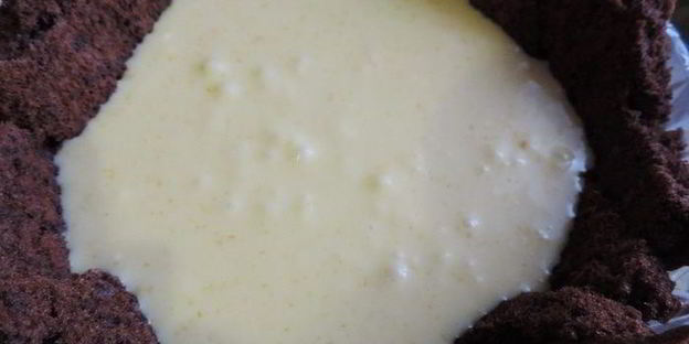 торт-купол цукотто с апельсиновым и шоколадным муссами