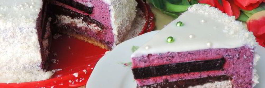 Торт-мусс Черничный каприз