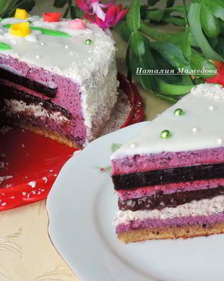 Торт-мусс Черничный каприз