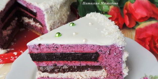 торт-мусс черничный каприз