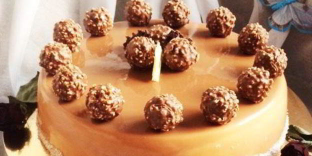 торт-мусс тирамису с зеркальной глазурью