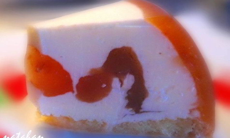 Рецепт творожного мусса в персиковом желе