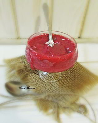 Вишнево-кокосовый мусс на манке