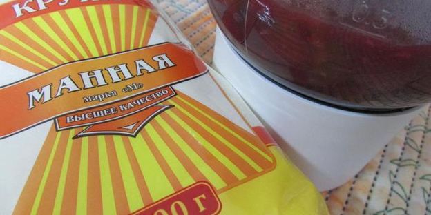 вишнево-кокосовый мусс на манке