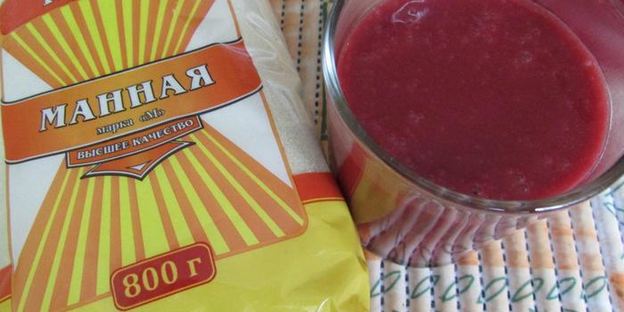 вишнево-кокосовый мусс на манке