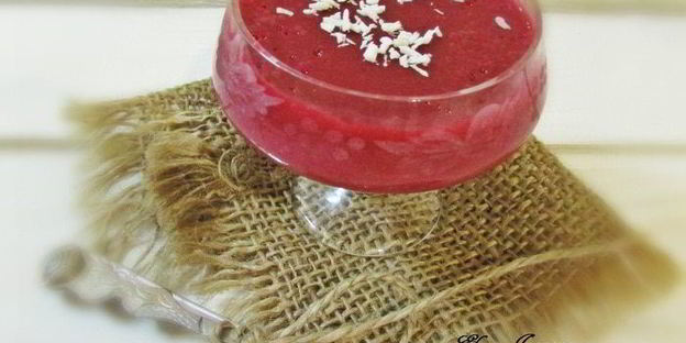 вишнево-кокосовый мусс на манке