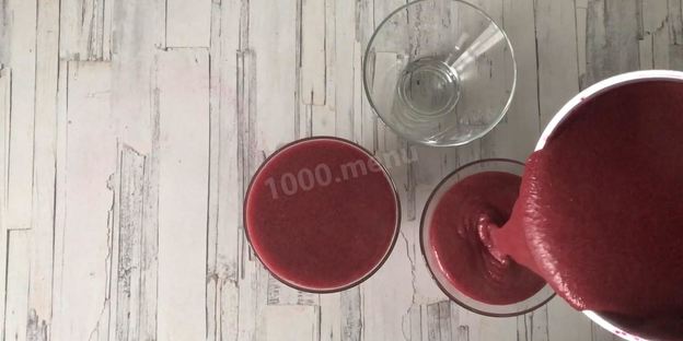 ягодный мусс с ежевикой и клюквой