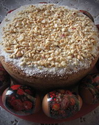 Кулич из манно-молочного бисквита