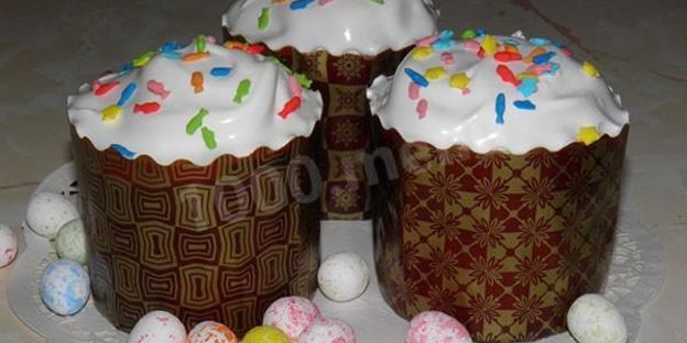 кулич простой легкий без дрожжей