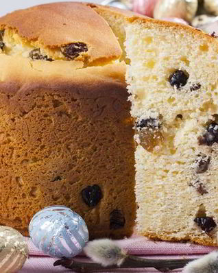 Кулич с изюмом