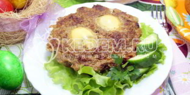 мясное суфле с яйцом пасхальное