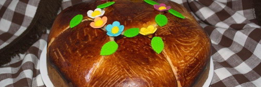 Пасхальный сдобный каравай