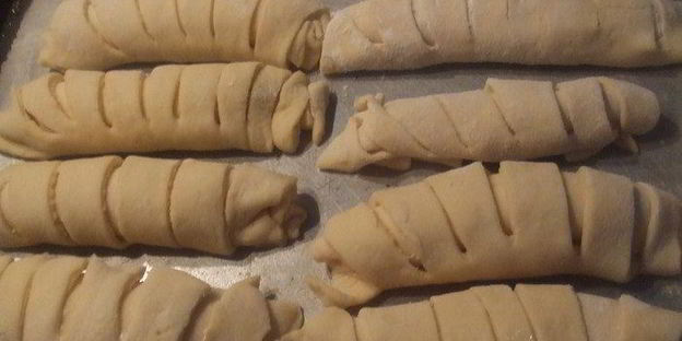 пасхальные рогалики с очень вкусным тестом