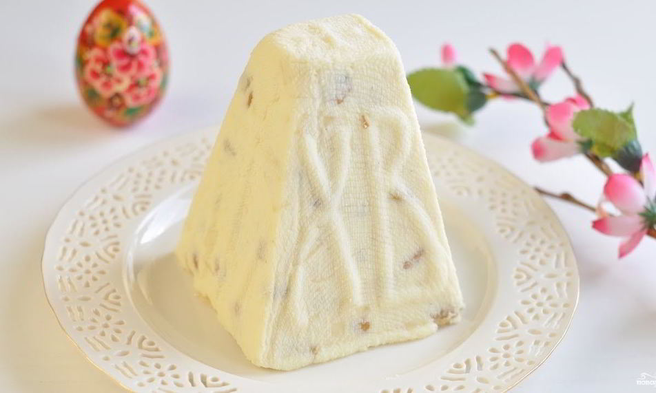 Рецепт творожной пасхи без яиц