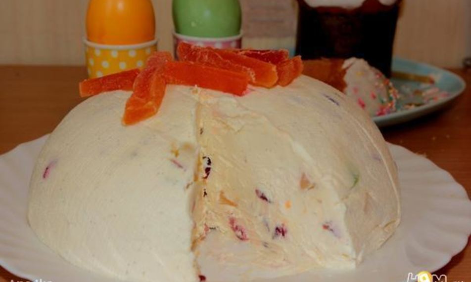 Рецепт ванильной пасхи с цукатами