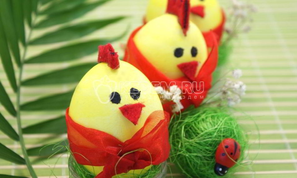 Рецепт яиц пасхальных цыплятки