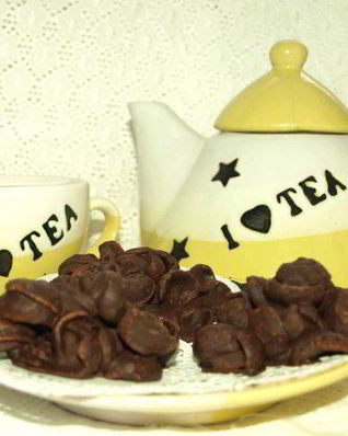 Песочные шоколадные розы