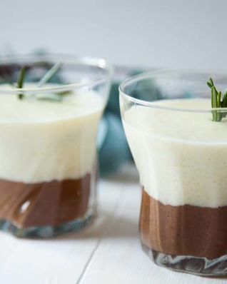 Шоколадно-мятный десерт из кускуса