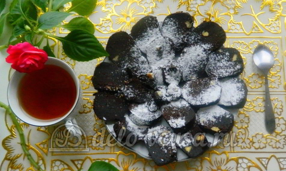 Рецепт сладкой колбаски из бисквита