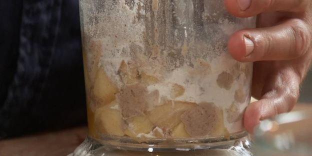 копченая утка с яблочным суфле