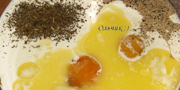 нежное овощное суфле с курицей и сыром