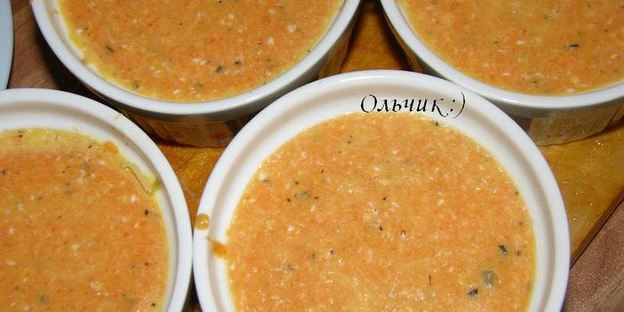 нежное овощное суфле с курицей и сыром