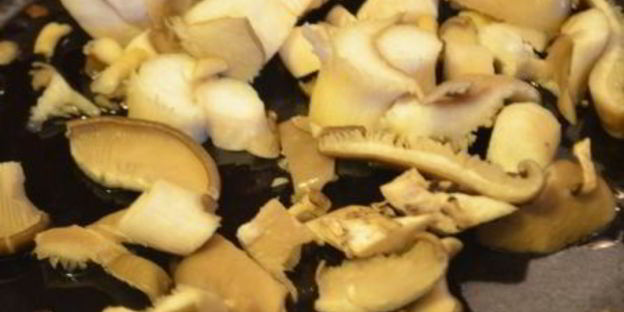 суфле из поленты с вешенками