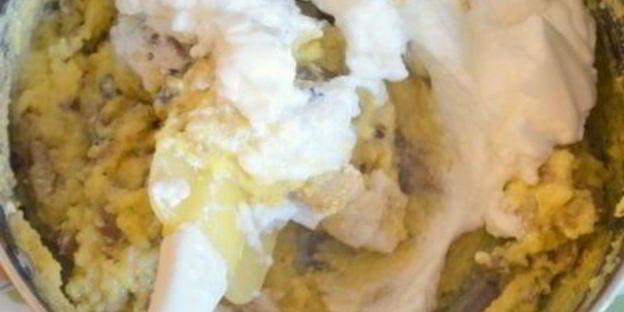 суфле из поленты с вешенками