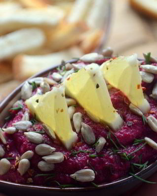 Свекольно-грибное суфле