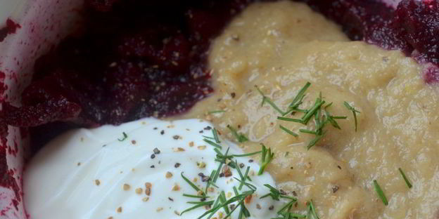 свекольно-грибное суфле