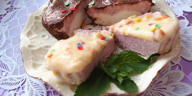 творожно-малиновое суфле