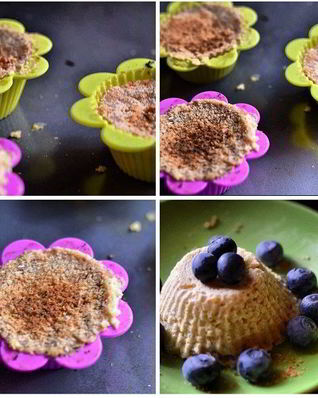 Творожно-яблочное суфле на основе из печенья