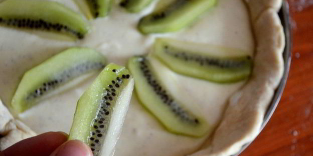 творожное суфле с киви в тесте