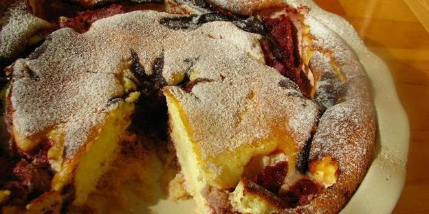 творожное суфле с крыжовником и шоколадом