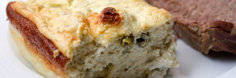 Творожное суфле с зеленой фасолью