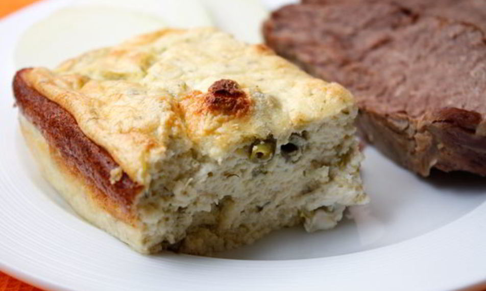 Рецепт творожного суфле с зеленой фасолью