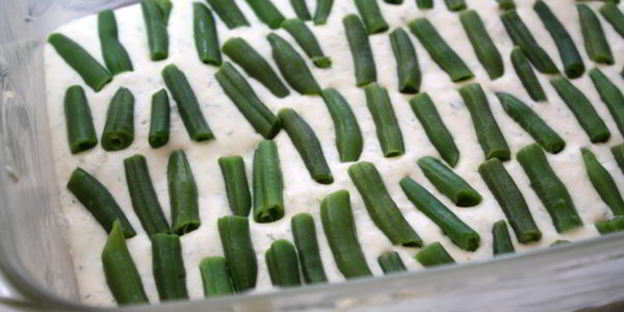 творожное суфле с зеленой фасолью