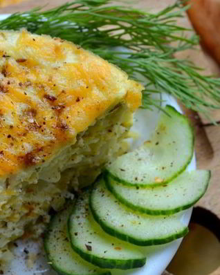 Творожное суфле со свежей капустой