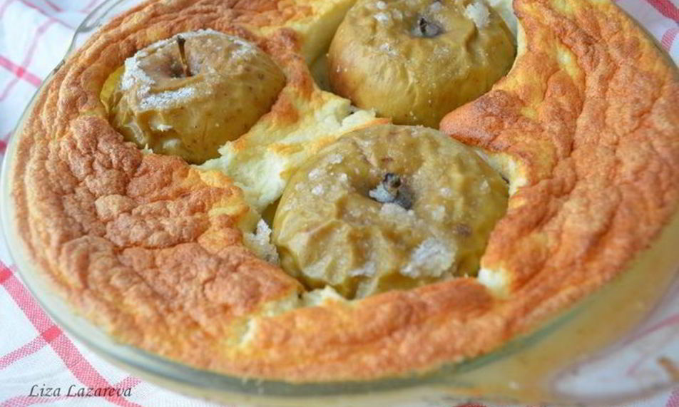 Рецепт яблок в манном суфле