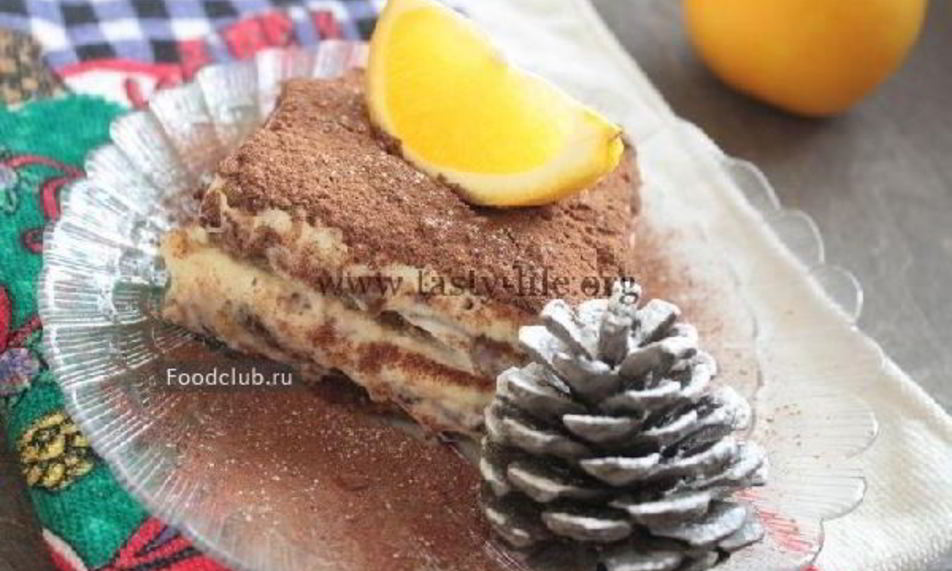 Рецепт тирамису с апельсиновым джемом и горьким шоколадом