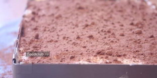 тирамису с апельсиновым джемом и горьким шоколадом